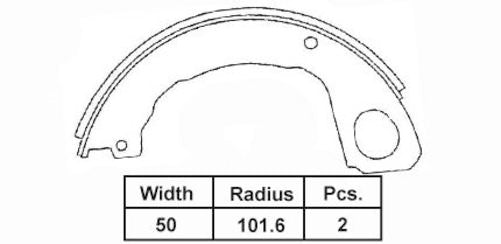 XP BRAKE SHOE HAND ISUZU ELF 03-  203 X 50MM