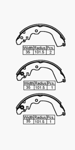 XP Brake Shoe 203mm x 35mm