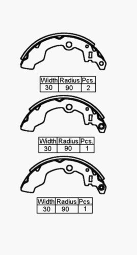 LPR BRAKE SHOE REAR Suzuki Alto 81- 180
