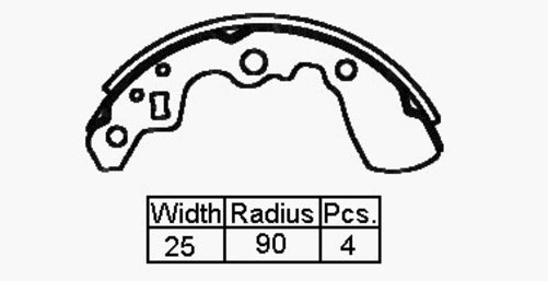 Remsa BRAKE SHOE SET REAR  HOLDEN BARINA SUZUKI  CULTLAS