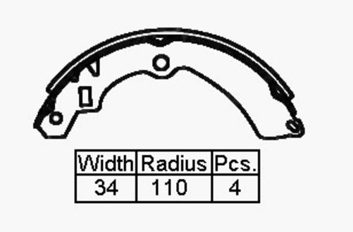 ASL BRAKE SHOE REAR SUZUKI VITARA 89- 220