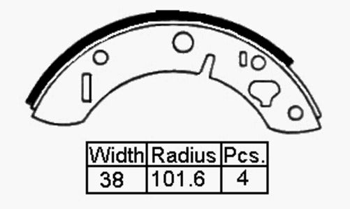 XP BRAKE SHOES F/R VAUX