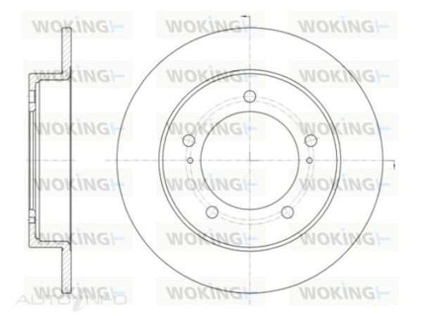WOKING FRONT BRAKE DISC SUZUKI JIMNY 290mm SOLID 107mm C/HOLE - D6329.00
