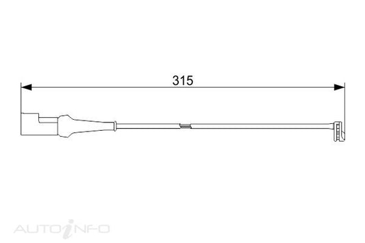 DISC PAD ELECT WEAR SENSOR FRONT FORD - AP1039