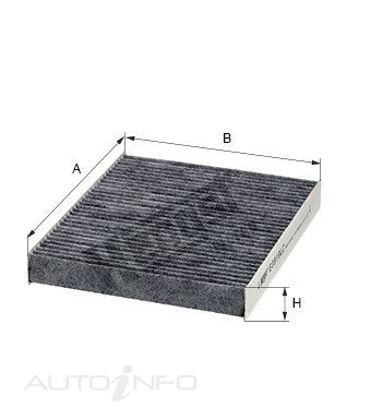 CABIN FILTER HENGST AUDI VW SEAT SKODA 256*223*35