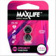 MAXLIFE BATTERY ALKALINE LR44 TWO PACK