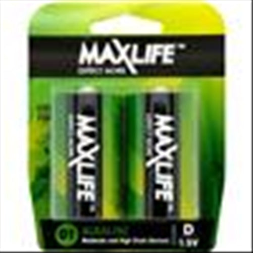 MAXLIFE BATTERY ALKALINE D - 2 PACK