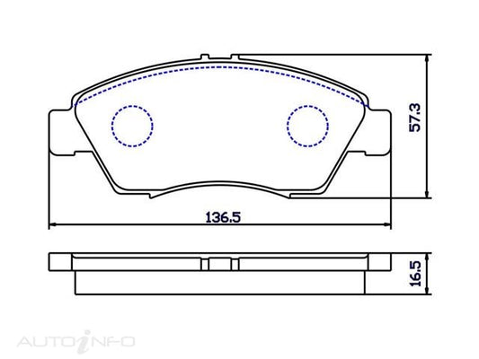 OE+ ORGANIC BRAKE PADS F HONDA - DB1286EF