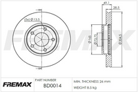 FREMAX CARBON PLUS BRAKE ROTOR FRONT BD-0014