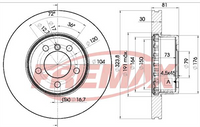 FREMAX BRAKE ROTOR VENTED EACH FRONT BD-0265
