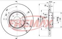 FREMAX BRAKE ROTOR VENTED PAIR FRONT BD-0356