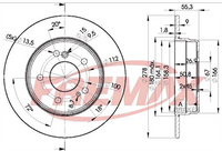 FREMAX BRAKE ROTOR SOLID PAIR REAR BD-0412