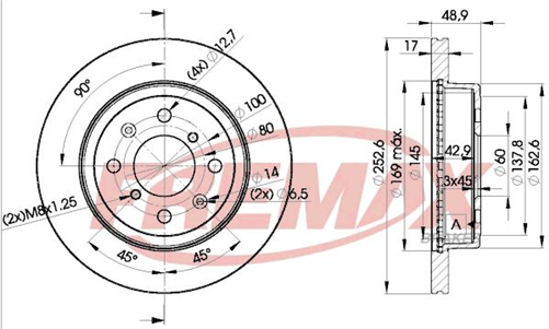 FREMAX BRAKE ROTOR VENTED PAIR FRONT BD-0715