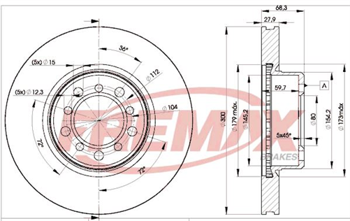 BRAKE ROTOR VENTED PAIR FRONT BD-0805