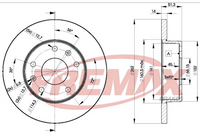 FREMAX BRAKE ROTOR SOLID PAIR FRONT BD-0903