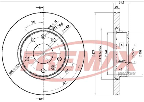 FREMAX DISC ROTOR FRONT PAIR BD-1010