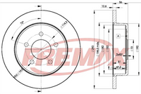 FREMAX BRAKE ROTOR SOLID PAIR CHRYSLER VOYAGER REAR BD-1023
