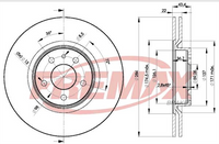 FREMAX BRAKE ROTOR VENTED PAIR FRONT BD-1548