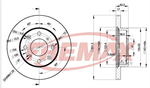 FREMAX BRAKE DISC FRONT PAIR BD-1702