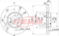 FREMAX BRAKE ROTOR VENTED EACH FRONT BD-1982