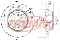 FREMAX BRAKE ROTOR VENTED PAIR REAR BD-2218