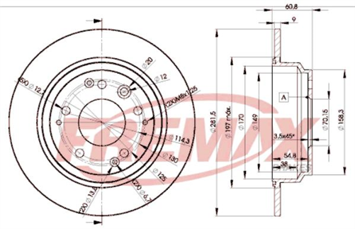 FREMAX BRAKE ROTOR SOLID PAIR REAR BD-2469