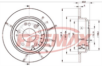 FREMAX BRAKE ROTOR SOLID PAIR REAR BD-2469