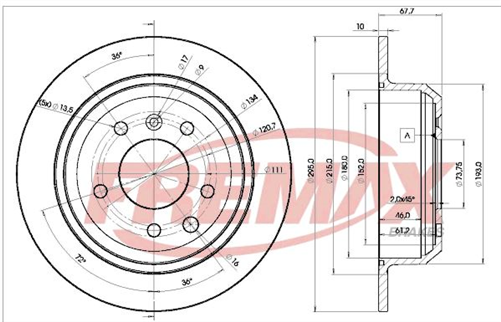 BRAKE DISC REAR PAIR JAGUAR SOVEREIGN BD-2511