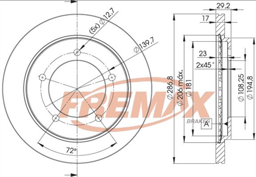 FREMAX CARBON + GRAND VITARA FRONT PAIR BD-2863