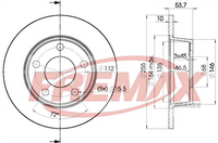 FREMAX BRAKE ROTOR SOLID PAIR REAR BD-2880