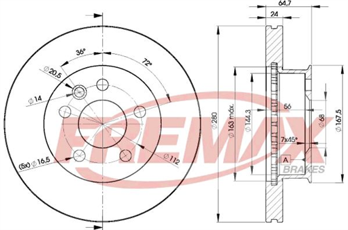 BRAKE ROTOR VENTED PAIR FRONT BD-3014
