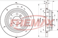 FREMAX BRAKE ROTOR VENTED PAIR REAR BD-3153