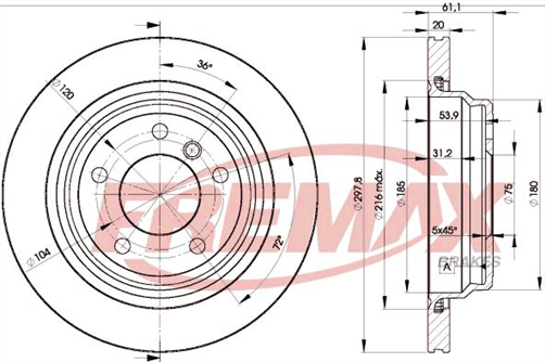 BRAKE ROTOR VENTED PAIR REAR BD-3153