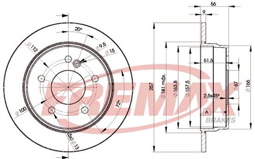 FREMAX BRAKE ROTOR SOLID PAIR REAR BD-3181