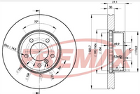 FREMAX BRAKE ROTOR VENTED EACH FRONT BD-3221