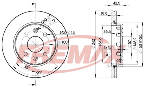 FREMAX BRAKE DISC FRONT PAIR BD-3253