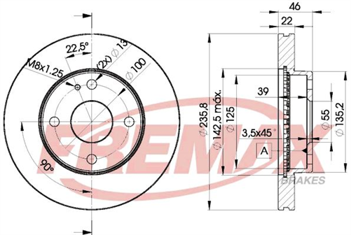 FREMAX BRAKE DISC FRONT PAIR BD-3265