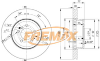 FREMAX BRAKE ROTOR VENTED EACH FRONT BD-3402