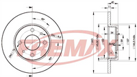 FREMAX BRAKE ROTOR SOLID PAIR REAR BD-3465