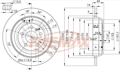 FREMAX BRAKE ROTOR SOLID PAIR REAR BD-3508