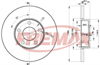 FREMAX BRAKE ROTOR SOLID PAIR FRONT BD-4061