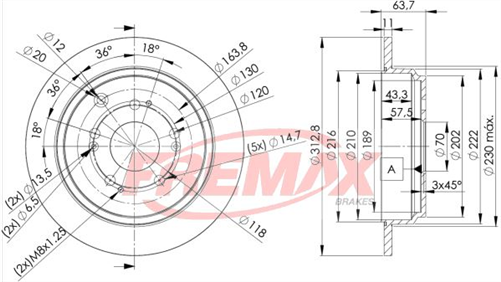 FREMAX BRAKE DISC REAR PAIR BD-4079