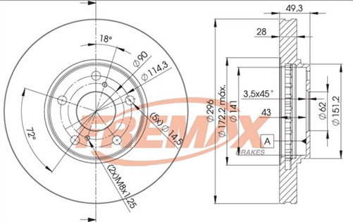 FREMAX CARBON+ TOYOTA KLUGER FRONT BD-4401