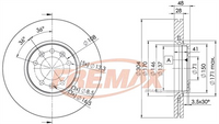 FREMAX BRAKE ROTOR VENTED EACH FRONT BD-4755