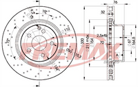 FREMAX BRAKE ROTOR VENTED EACH FRONT BD-5038