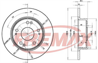 FREMAX BRAKE ROTOR SOLID PAIR REAR BD-5252