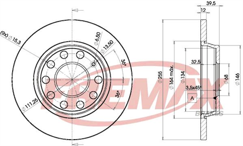 FREMAX CARBON PLUS BRAKE ROTOR REAR BD-5309