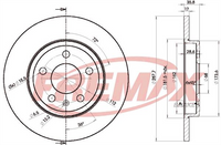 FREMAX BRAKE ROTOR SOLID PAIR REAR BD-5316