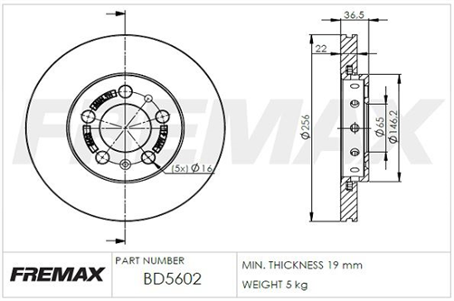 FREMAX CARBON+ FRONT ROTOR VW/AUDI PAIR BD-5602