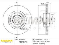 FREMAX CARBON+ (PAIR) AUDI FRONT 345MM BD-6078